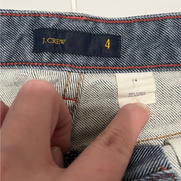 J. Crew Knee Length Denim Pencil Skirt Sz 4 - Picture 6 of 8